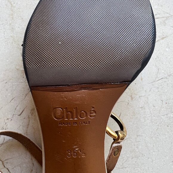 Chloé Nude patent leather sandals  Size EU 36.5 - Picture 7 of 9